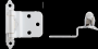 3/8 OFFST SLF CLOSE HINGE 501WHT