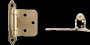 HINGES ANTIQUE BRASS 502AB