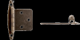 HINGES ANTIQUE BRASS 515AB