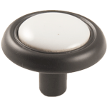 1-1/4" KNOB POR INSRT 215ORB/WHT