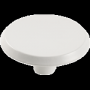 1-1/2" CONCAVE KNOB WHITE