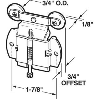 #16317-B SLIDECO WARDROBE ROLLER